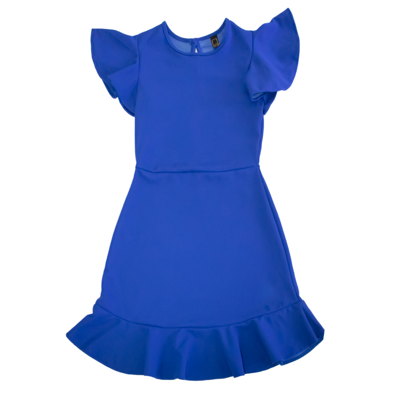 Vestido Corto Unicolor azul