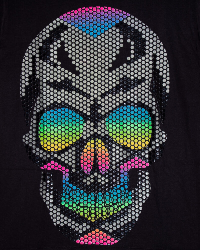 playera calavera de puntos