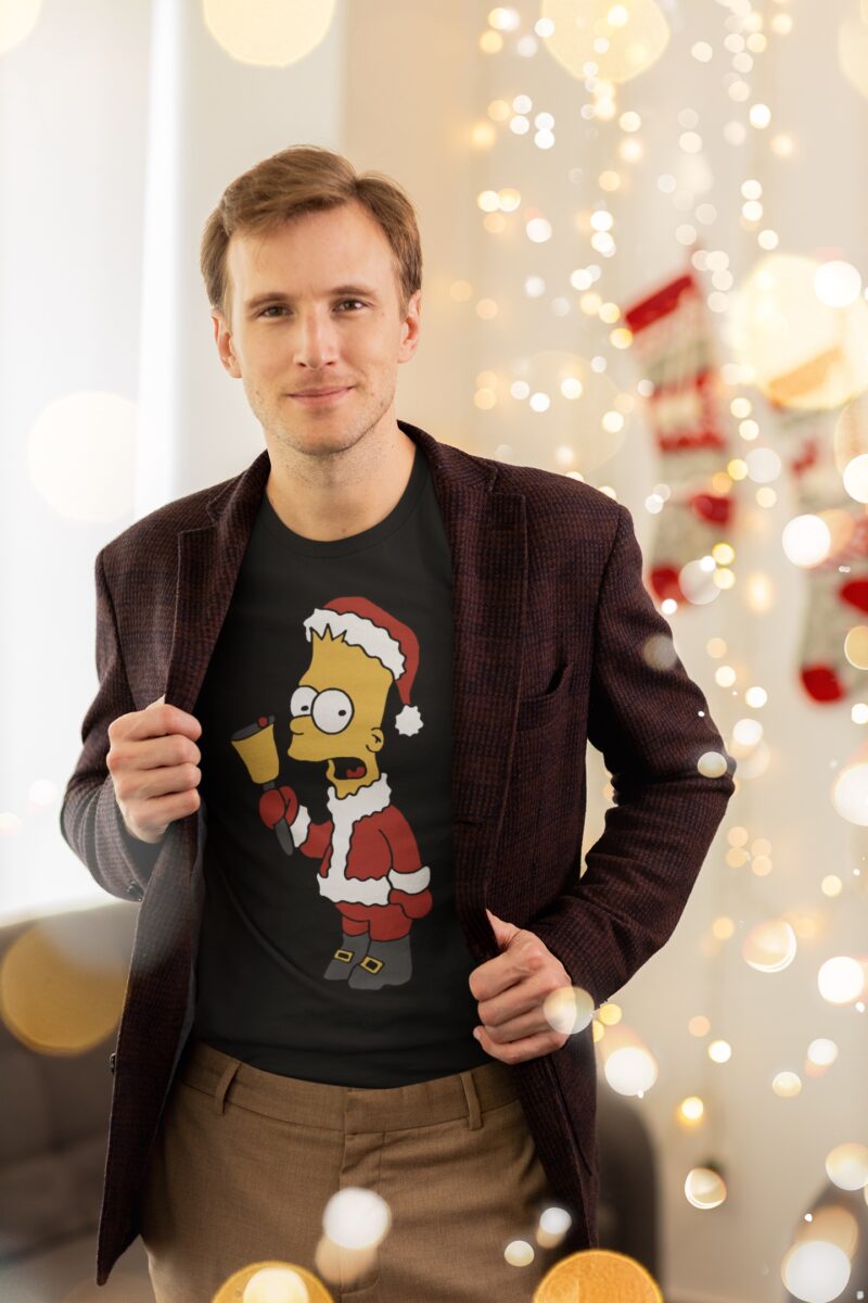 Playera Bart Simpson Navidad