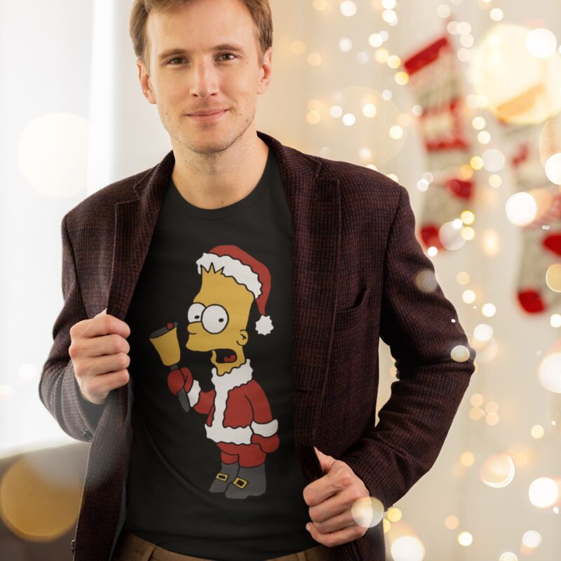 Playera Bart Simpson Navidad