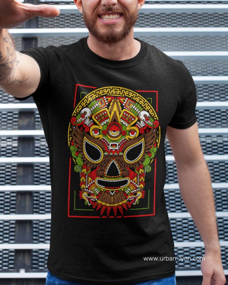 Playera Mascara Piedra Azteca