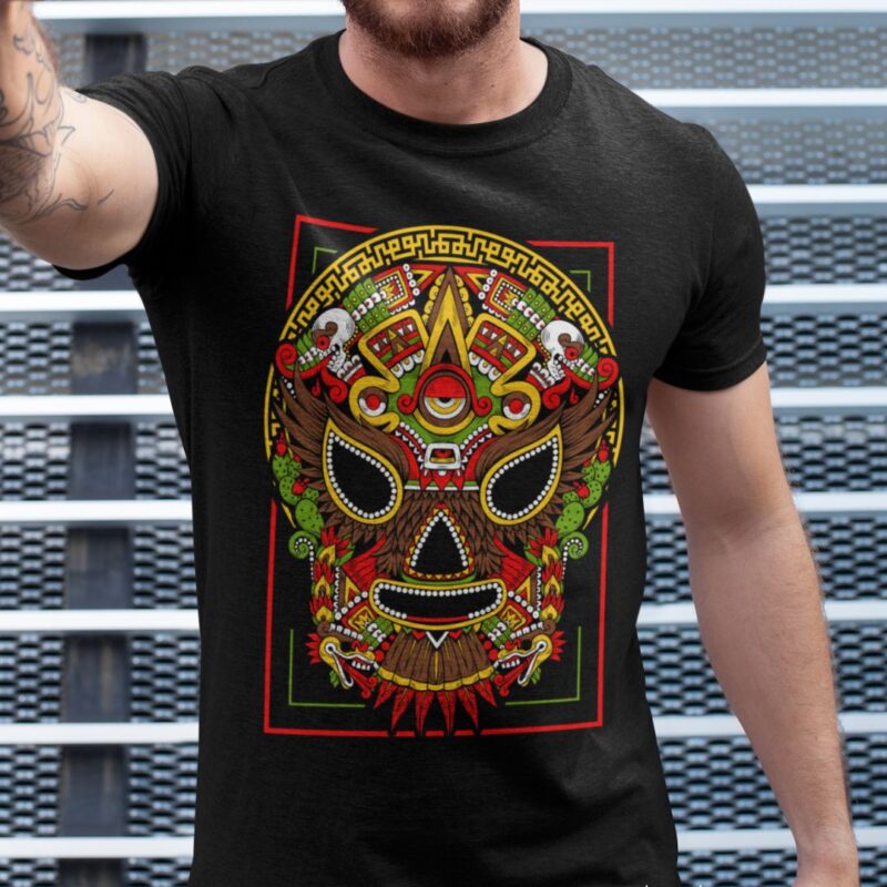 Playera Mascara Piedra Azteca